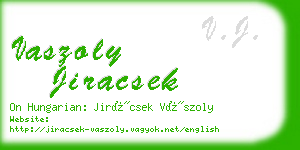 vaszoly jiracsek business card
